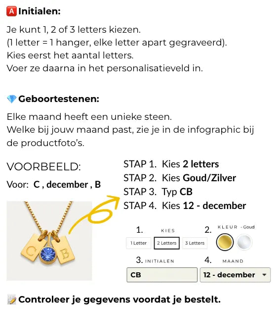 Hoe personaliseer ik mijn ketting?