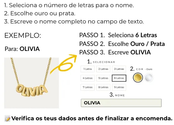 Como personalizo meu colar?