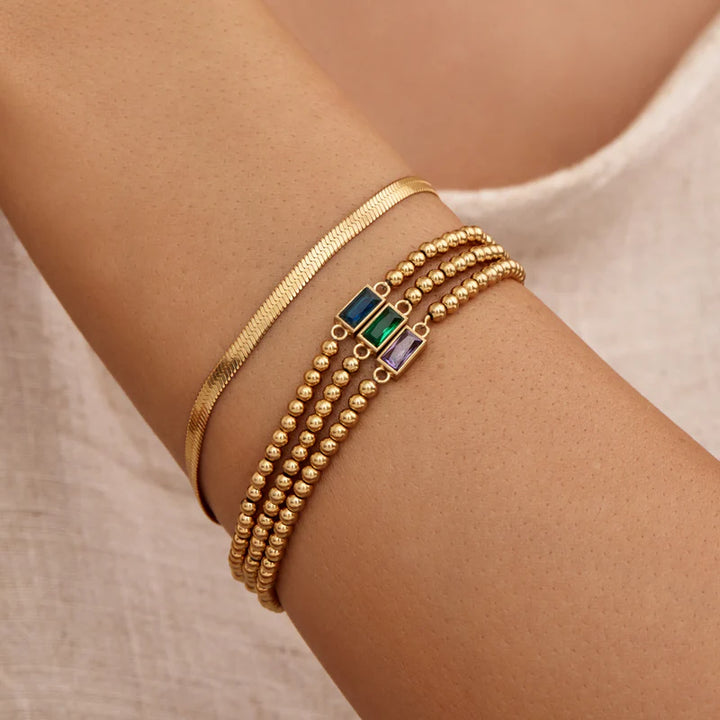 Pulsera birthstone - vista lateral