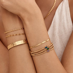 Pulsera birthstone - acabado plata
